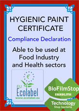 Disperlith Hygienic declaration of compliance and European Ecolabel Certificate,